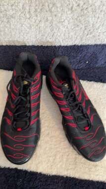 SIZE 13 - Nike Air Max Plus Bred Tn - Black Red - BARELY WORN,